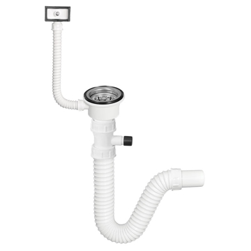 Slika Sifon sudopere fleksibilni sa prelivom i priključkom za mašinu jednodelni Ø60 S-11440